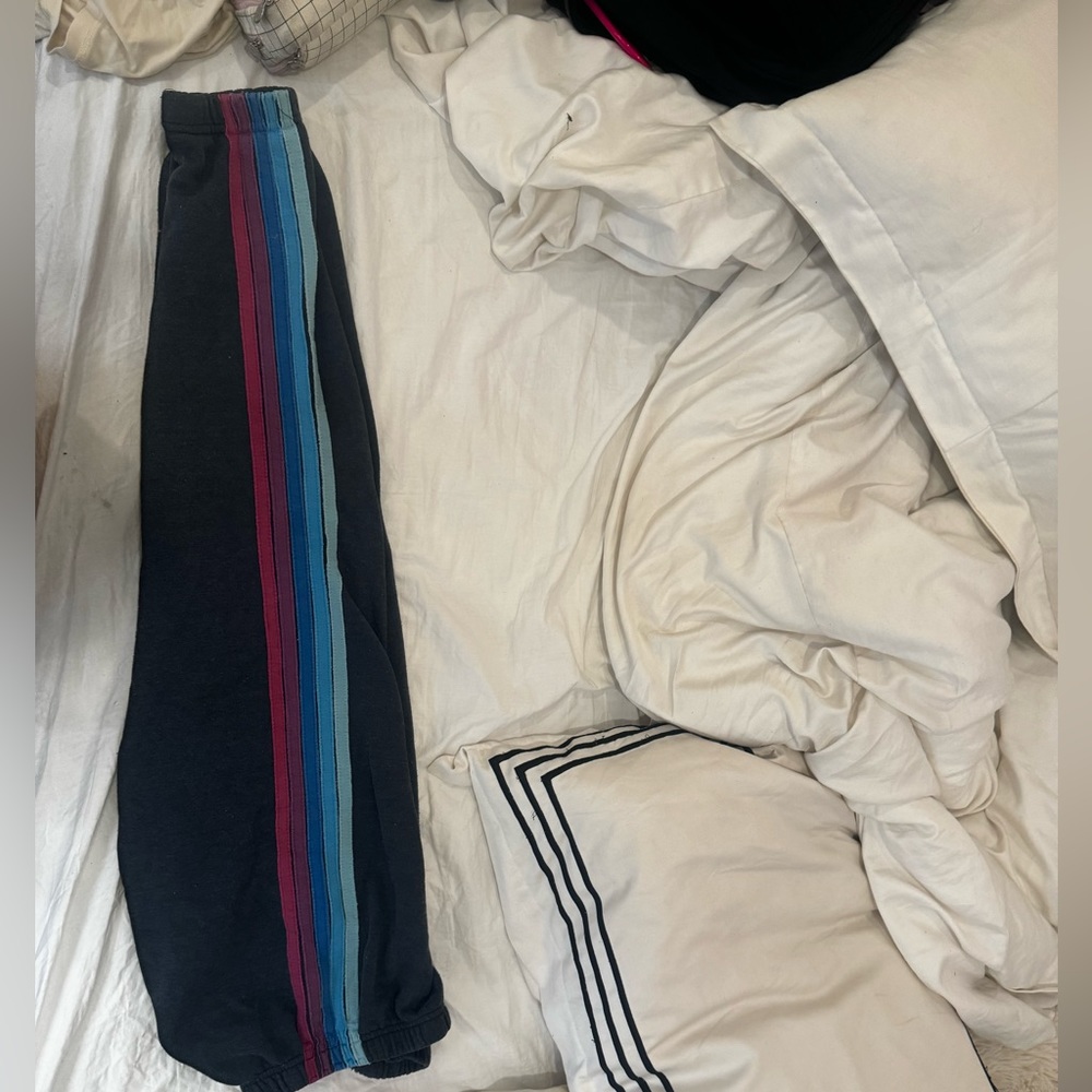 Small purple/pink/blue aviator nation sweatpants